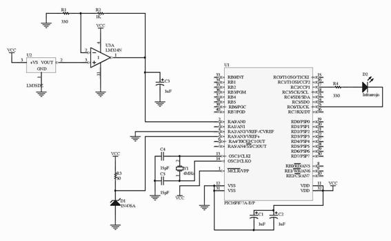 Esquema del Circuito ADC y emisor. Click para verla a m�xima resoluci�n.